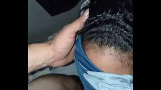 Mamada boquete oral vendada de Ébano