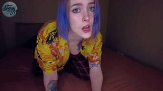 Stacy Lleuad spanks ei ass mawr gwyn tan ni all hi gymryd dim mwy