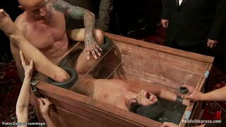 Залуу хар үстэй боол Adriana Chechik нь илт болон хайрцагласан дараа нь том хойлог fucked гэхэд Од Тоосны хяналтын дор нь dom Гүнж Donna Dolore олон нийтийн